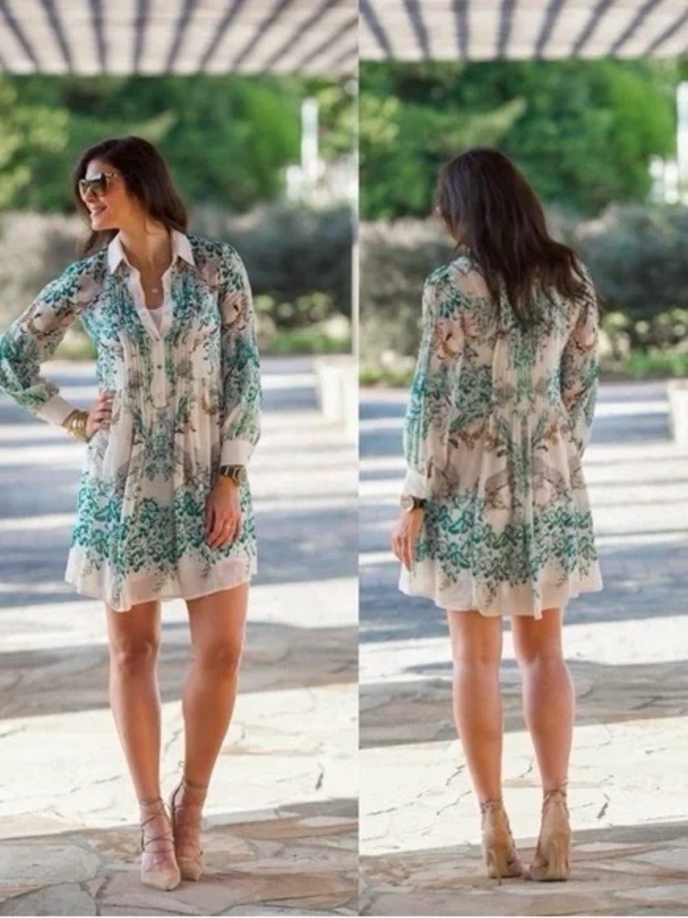 Anthropologie Maeve aria Jungle Leopard midi shirtdress